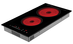 Built-in Electric Ceramic Cooktop Two Burners